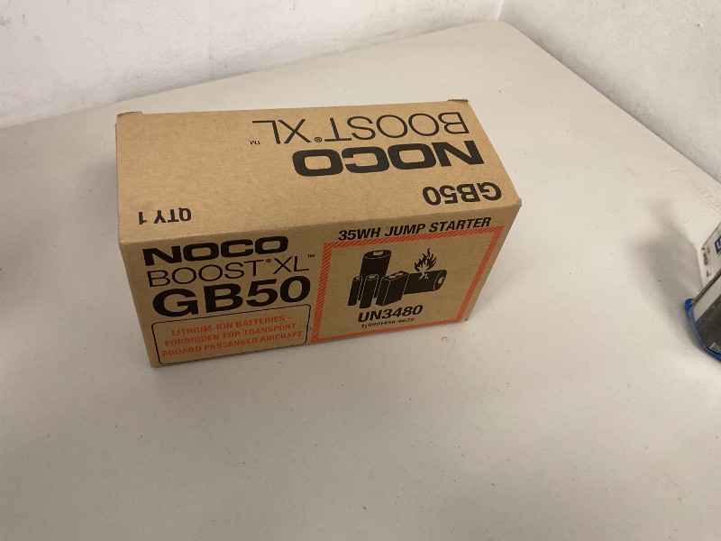 Photo 1 of NOCO Boost GB50: 1500A UltraSafe Jump Starter – 12V Lithium Battery Booster Pack, Portable Jump Box, Power Bank & Jumper Cables - for 7.0L Gas and 4.5L Diesel Engines
