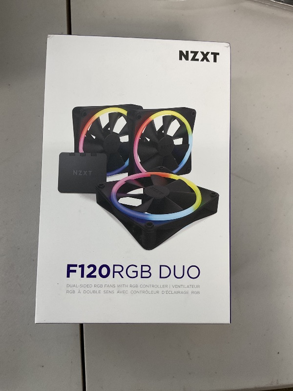 Photo 1 of F120RGB Duo - 120mm Dual-Sided RGB Fan - Triple Pack (Black) w/RGB Controller
