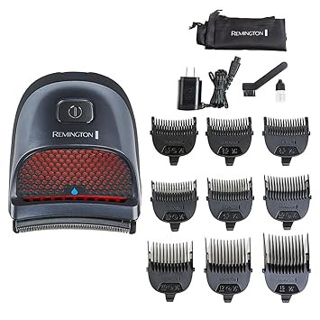 Photo 1 of Remington Shortcut Pro Self-Haircut Trimmer Kit, Waterproof Cordless Electric Razor for Head, Beard, and Body, Curved Blades and 9 Trimmer Lengths, Head Shaver, 5-Minute Quick-Charge, 14-Piece Set