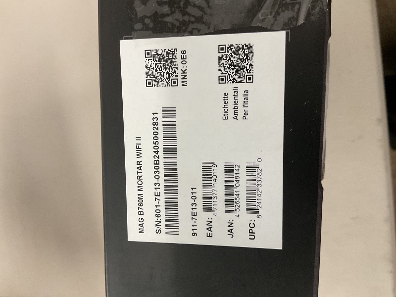Photo 1 of MSI MAG B760M Mortar WiFi II Gaming Motherboard (Supports 12th/13th/14th Gen Intel Processors, LGA 1700, DDR5, PCIe 5.0, M.2, 2.5Gbps LAN, USB 3.2 Gen2, HDMI/DP, Wi-Fi 6E, Bluetooth 5.3, mATX)