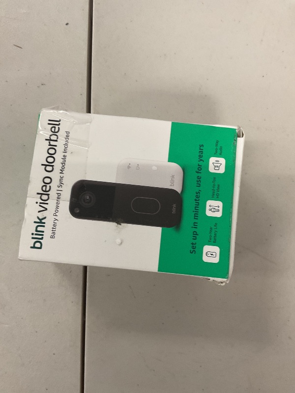 Photo 1 of Blink Video Doorbell (newest model) – Head-to-toe HD view, two-year battery life, and simple setup. Sync Module Core included – System (Black)
