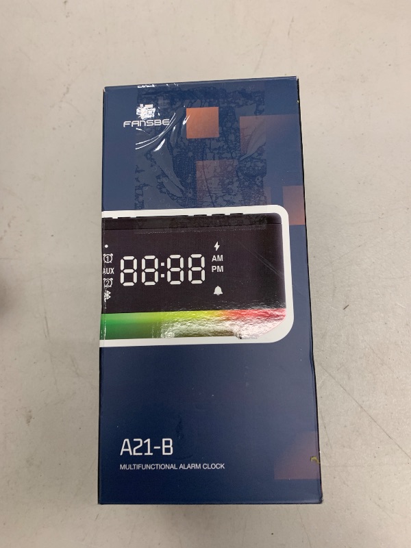 Photo 1 of Alarm Clock Speaker Wireless Charger, Digital Alarm Clocks Bedrooms Bluetooth, Alarm Clock Dimmable Light Bedrooms Dual Alarm Snooze Dimmer 12 24H RGB Night Light Bluetooth USB AUX, Black