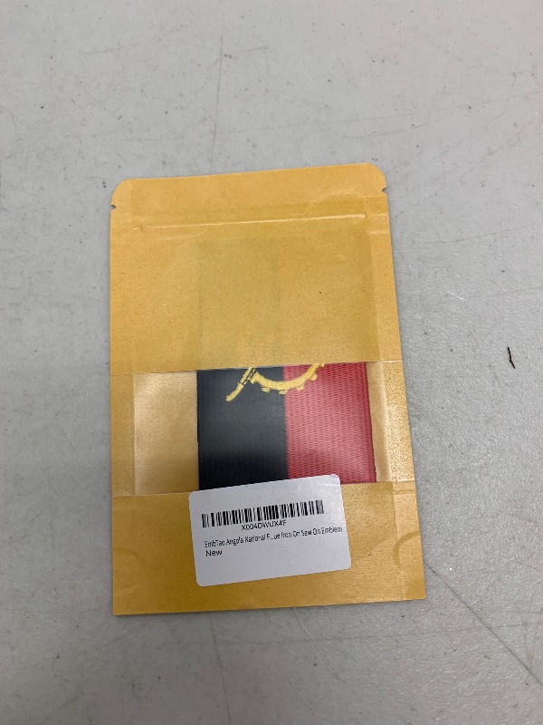 Photo 1 of EmbTao Angola National Flag Patch Embroidered Badge Biker Applique Iron On Sew On Emblem