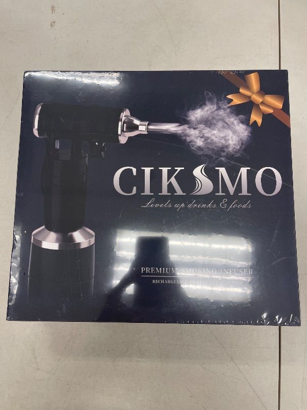 Photo 1 of Electric Cocktail Smoker Kit - Rechargeable Whiskey Smoker Kit with Smoking Gun, Old-Fashioned Bourbon Smoker, Cold Smoker, Food Smoke Gun, Smoked Drink infuser, 8 Wood Chips,Butane Not required,Black
