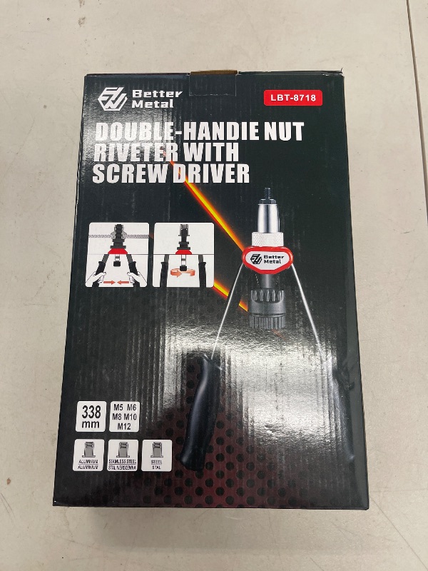 Photo 1 of Rivet Nut Tool, 13-Inch Heavy Duty Industrial Hand Rivet Nut Kit with 5 Metric Mandrels M5 M6 M8 M10 M12, 150 PCS Rivet Nut Kit and Rugged Carrying Case for Sheet Metal and Automotive Processing