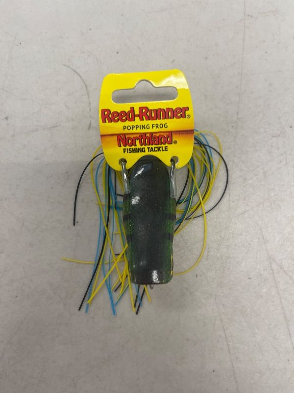 Photo 1 of Northland Fishing Tackle Reed Runner Weedless Hollow Body Topwater Popping Frog for Bass Fishing, Bluegill, 1.75" Length