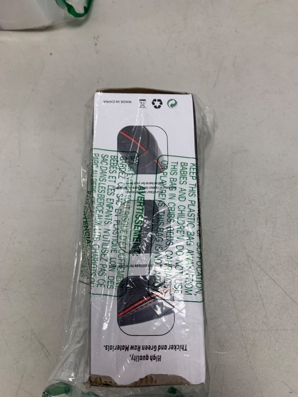 Photo 1 of Car Steering Wheel Cover, Anti-Slip, Safety, Soft, Breathable, Heavy Duty, Thick, Full Surround, Sports Style (Black with Red line)