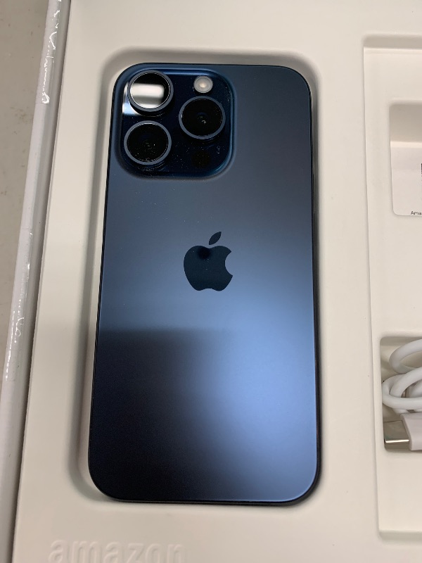 Photo 1 of Apple iPhone 15 Pro, 512GB, Blue Titanium - Unlocked (Renewed Premium)