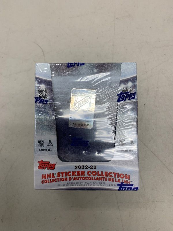 Photo 1 of 2022/23 Topps NHL Hockey Sticker Collection box