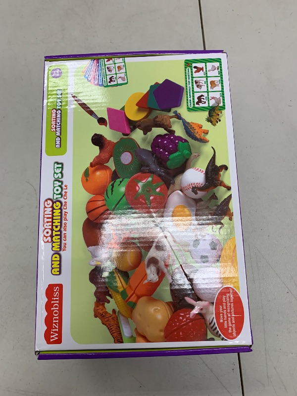 Photo 1 of Wiznobliss Sorting Toys for Toddlers,3 in 1 Learning Education Sorting Games Cutting Fruit Toys Toddler Coloring,Fine Motor Montessori Preschool Classroom Sensory for 2+ Year Old.