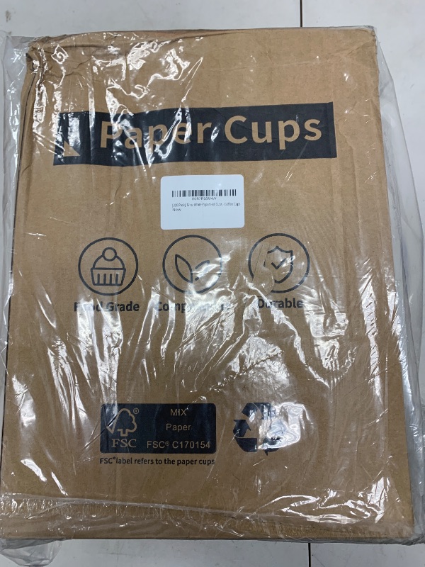 Photo 1 of RACETOP Hot Paper Coffee Cups 12 oz [300 Pack], Disposable Coffee Cups 12 oz, Upgraded Weight Of Paper, White