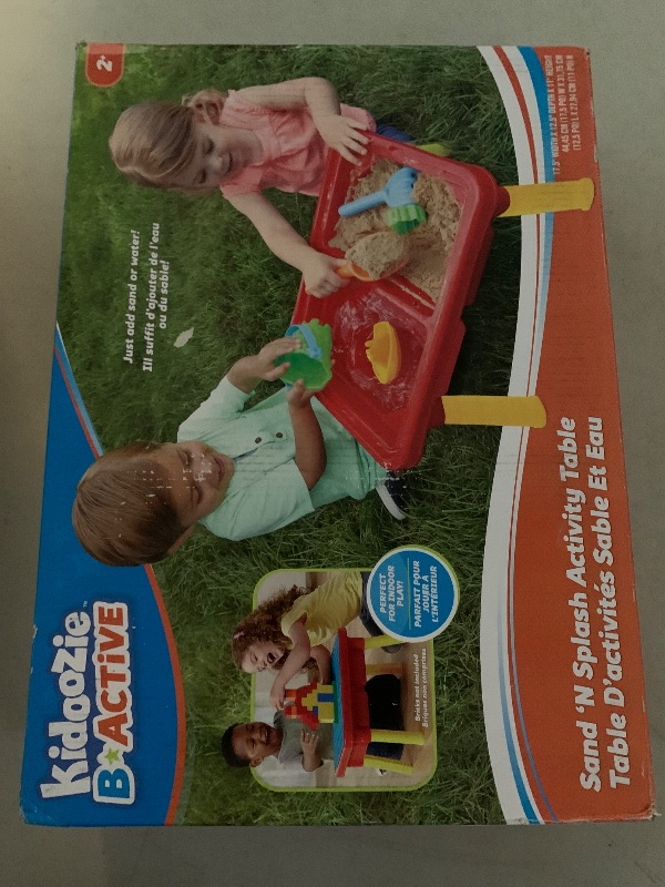 Photo 1 of Toddler Sensory Kids Table with Lid | Sensory Bin | Kidoozie | Mega Block Compatible Lid | Indoor Outdoor Use , Red, G02521 17 x 12.5 x 11 inches