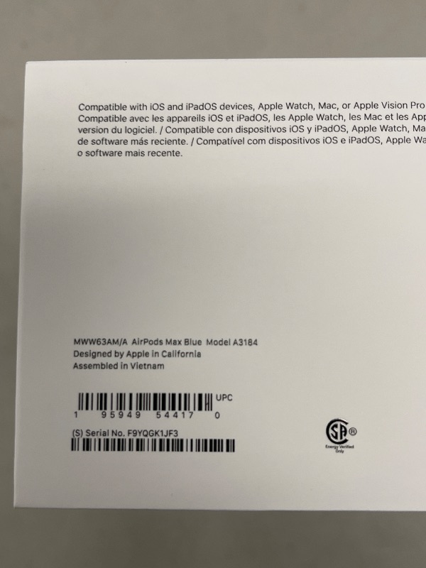 Photo 1 of Apple AirPods Max Wireless Over-Ear Headphones, Pro-Level Active Noise Cancellation, Transparency Mode, Personalized Spatial Audio, USB-C Charging, Bluetooth Headphones for iPhone - Blue