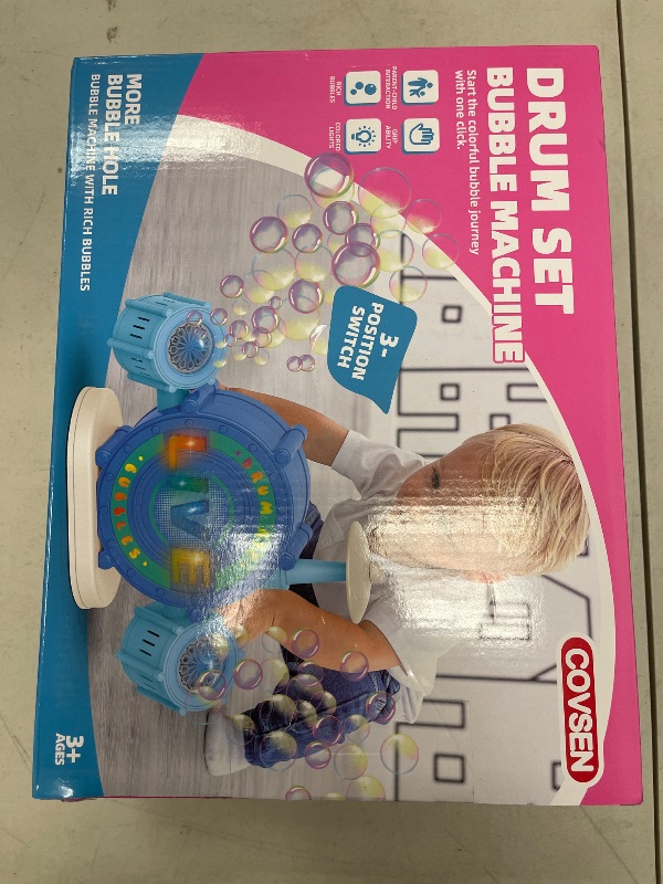 Photo 1 of Automatic Bubble Machine for Kids Toddlers with LED Light -Double Bubble Blower for Indoor, Outdoor, Birthdays, Parties, Weddings and Playtime - Toy Gifts for Girls & Boys 3 4 5 6 7 8 9 10 (Blue)