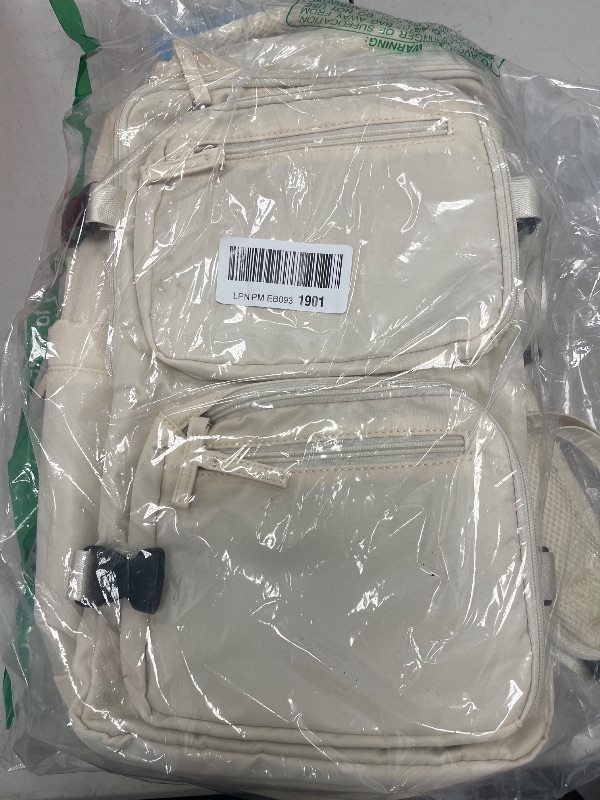 Photo 1 of VGOCO Vacuum Backpack Travel, Airback Backpack with Pump Personal Item Carry On Bag Flight Approved Laptop Work Seal Compression Backpacks Men Women Vacpack Waterproof Business Casual Daypack Beige