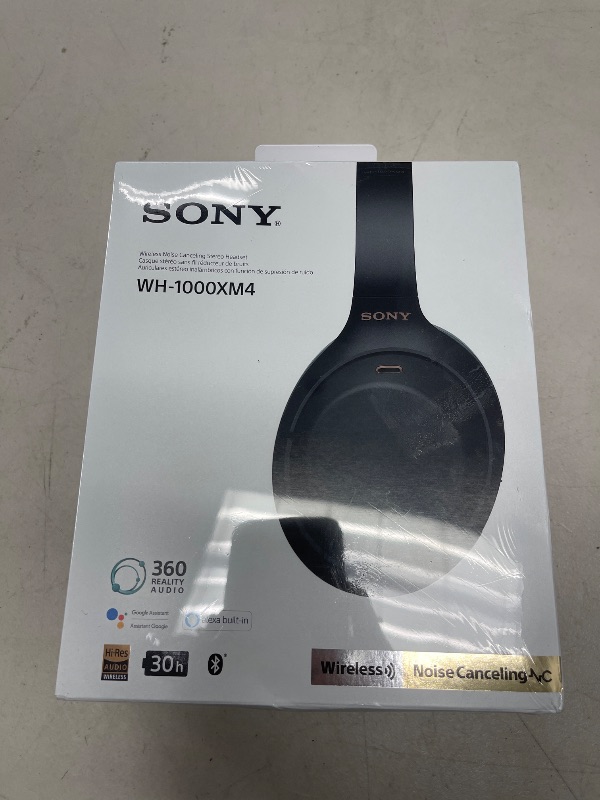 Photo 1 of Sony WH-1000XM4 Wireless Premium Noise Canceling Overhead Headphones with Mic for Phone-Call and Alexa Voice Control, Black WH1000XM4