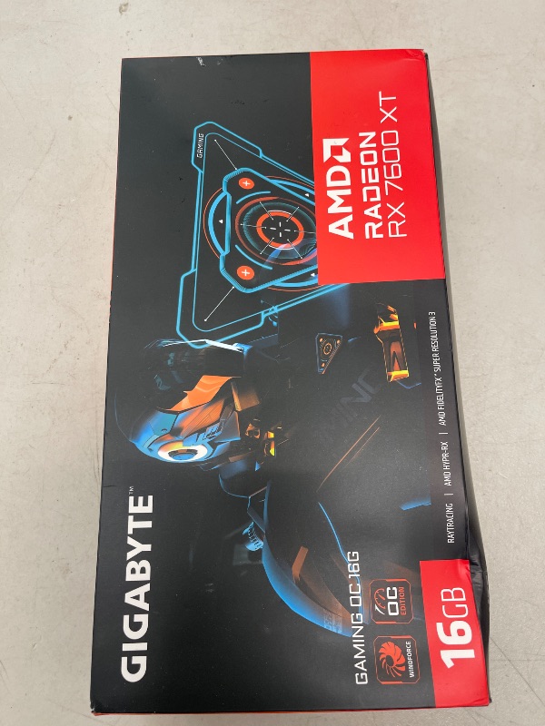Photo 1 of Gigabyte Radeon RX 7600 XT Gaming OC 16GB Graphics Card - 2810 MHz Core, 16GB GDDR6 18000MHz 128-bit Memory, PCI-E 4.0, 2X DP 1.4, 2X HDMI 2.1a, RDNA Architecture, RGB Fusion, GV-R76XTGAMING OC-16GD
