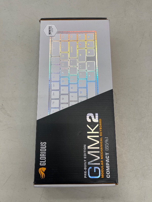 Photo 1 of Glorious Gaming GMMK 2-65 Percent Keyboard - White Custom Layout - Compact Low-Profile - Hotswap w/Cherry Mx Style Switches - Incl. Double Shot Keycaps & Linear Switches