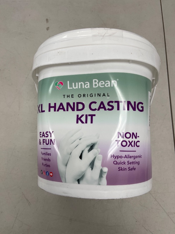 Photo 1 of Luna Bean XL Family Hand Casting Kit – Extra-Large Hand Molding Kit for Families, Casts Up to 6 Hands – Plaster Craft Gift for Family, Parents, Grandparents and Keepsake Memorial