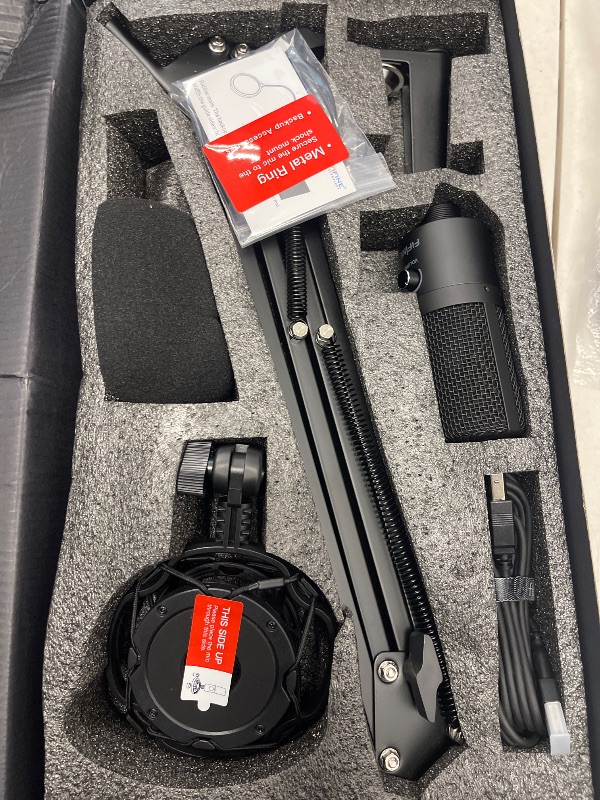 Photo 1 of FIFINE Studio Condenser USB Microphone Computer PC Microphone Kit with Adjustable Boom Arm Stand Shock Mount for Instruments Voice Overs Recording Podcasting YouTube Vocal Gaming Streaming-T669

