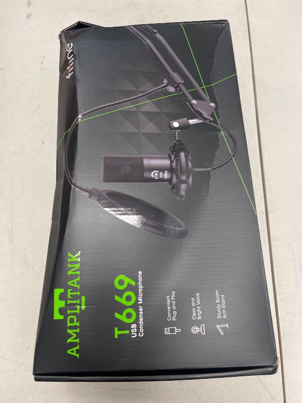 Photo 1 of FIFINE Studio Condenser USB Microphone Computer PC Microphone Kit with Adjustable Boom Arm Stand Shock Mount for Instruments Voice Overs Recording Podcasting YouTube Vocal Gaming Streaming-T669
