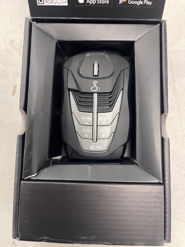 Photo 1 of Cobra RAD 480i Laser Radar Detector – Long Range Detection, Bluetooth, Apple CarPlay and Android Auto Compatible, LaserEye Front and Rear Detection, Digital Signal Processing, Black