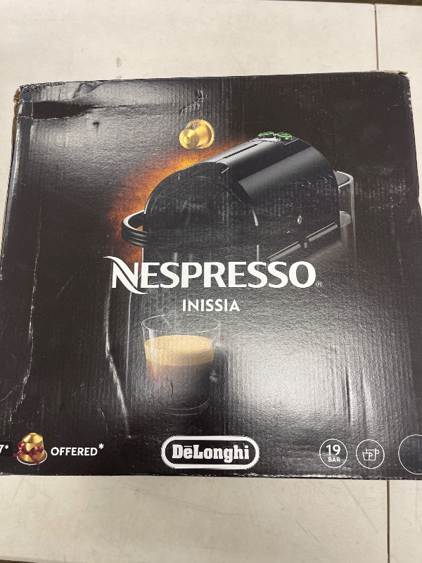 Photo 1 of Nespresso Inissia Espresso Machine by De'Longhi,24 oz, 1200 watts, Black
