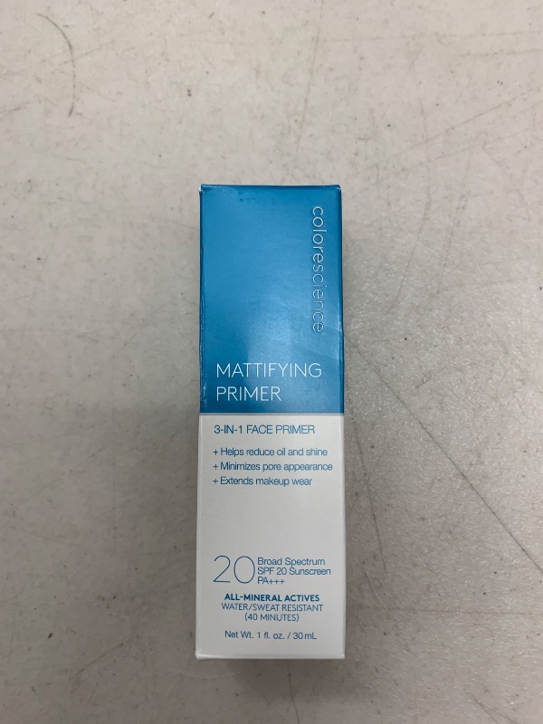 Photo 1 of Colorescience Mattifying Perfector Face Primer, Water Resistant Mineral Sunscreen, Broad Spectrum 20 SPF UV Skin Protection, 1 Fl oz