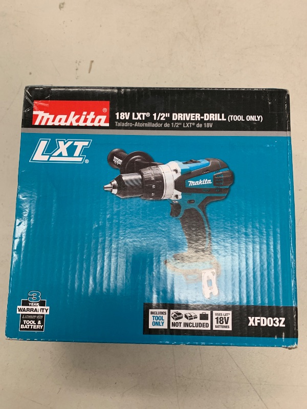 Photo 1 of Makita XFD03Z 18V LXT Lithium-Ion Cordless 1/2" Driver-Drill, Tool Only