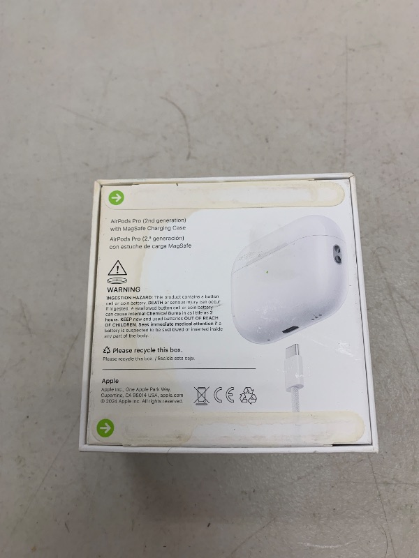 Photo 1 of Apple AirPods Pro 2 Wireless Earbuds, Active Noise Cancellation, Hearing Aid Feature, Bluetooth Headphones, Transparency, Personalized Spatial Audio, High-Fidelity Sound, H2 Chip, USB-C Charging