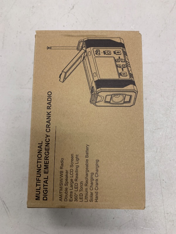 Photo 1 of 10000mAh Hand Crank Emergency Radio, NOAA Weather Radio with AM/FM & solar Radio, Rechargeable Battery, Flashlight & Reading Light, SOS Alarm, Compass Cell Phone Charger for Indoor Outdoor Emergencies