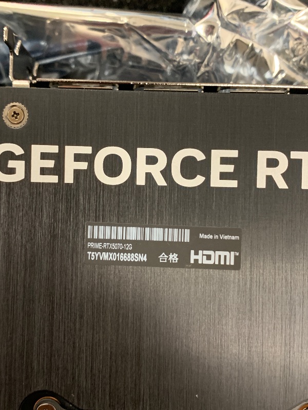 Photo 1 of ASUS The SFF-Ready Prime GeForce RTX™ 5070 12GB GDDR7 Graphics Card (PCIe® 5.0, 12GB GDDR7, HDMI®/DP 2.1, 2.5-Slot, Axial-tech Fans, Dual BIOS)