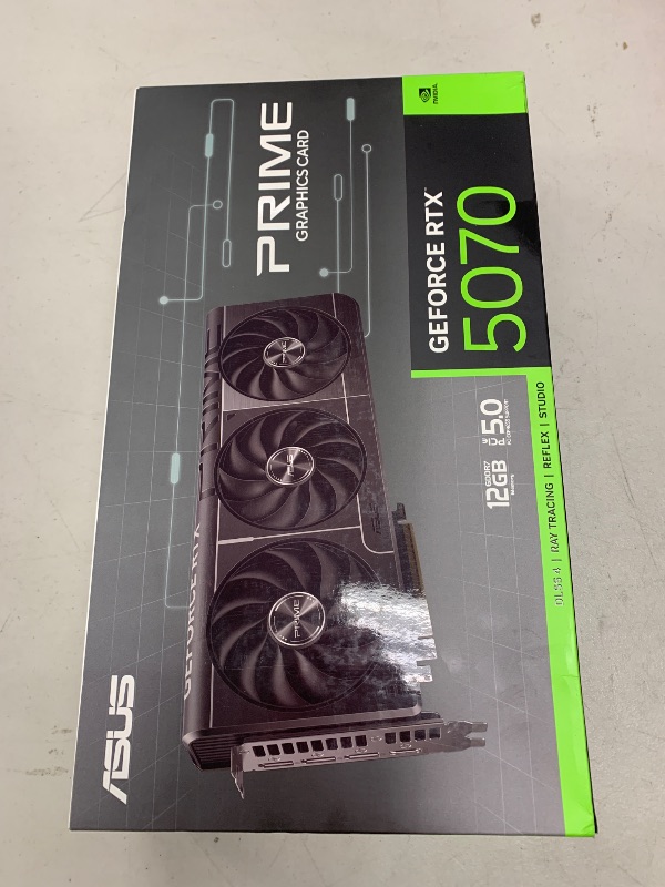 Photo 1 of ASUS The SFF-Ready Prime GeForce RTX™ 5070 12GB GDDR7 Graphics Card (PCIe® 5.0, 12GB GDDR7, HDMI®/DP 2.1, 2.5-Slot, Axial-tech Fans, Dual BIOS)
