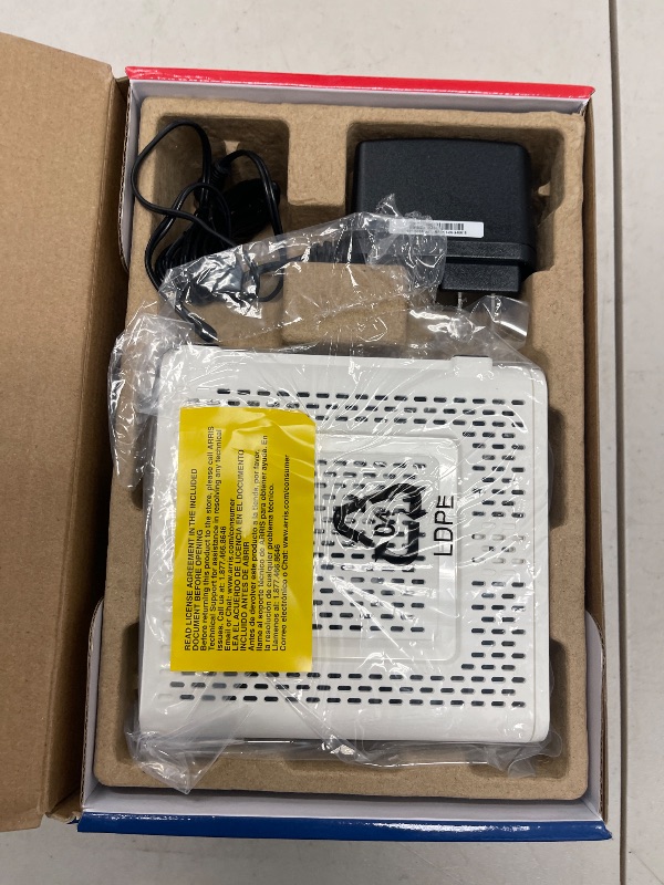 Photo 1 of ARRIS (SB8200) - Cable Modem - Fast DOCSIS 3.1 32x8 Gigabit Cable Modem , Approved for Comcast Xfinity, Cox, Charter Spectrum, & more | 1 Gbps Max Internet Speed, 4 OFDM Channels - (No Built-in Wifi)