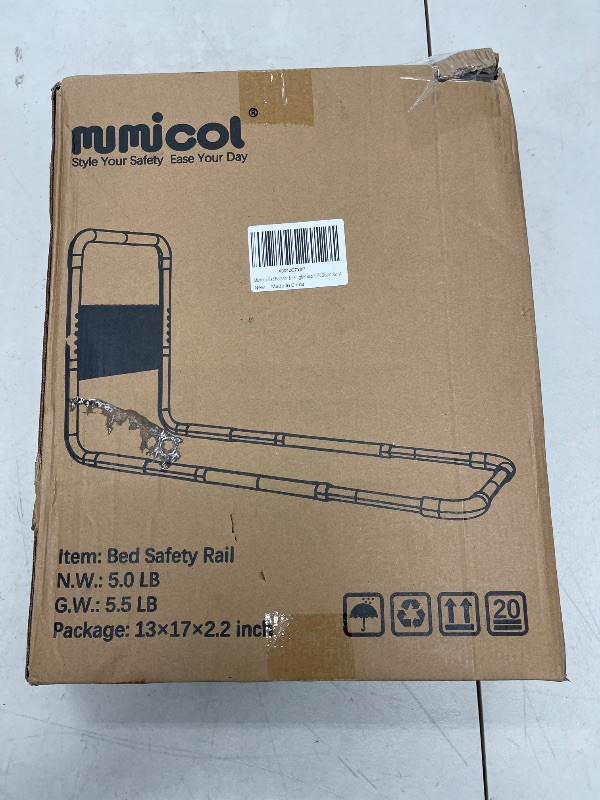 Photo 1 of Mumicol Bed Rails for Elderly Adults Safety, Bed Rail for Queen/King/Full/Twin Bed with Side Pouch, Super Sturdy Medical Adjustable Heights Bed Rails Guard Assist
