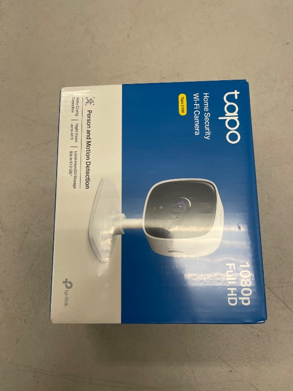 Photo 1 of TP-Link Tapo 1080P Indoor Security Camera for Baby Monitor, Dog Camera w/Motion Detection, 2-Way Audio Siren, Night Vision, Cloud & SD Card Storage, Works w/Alexa & Google Home (Tapo C100)