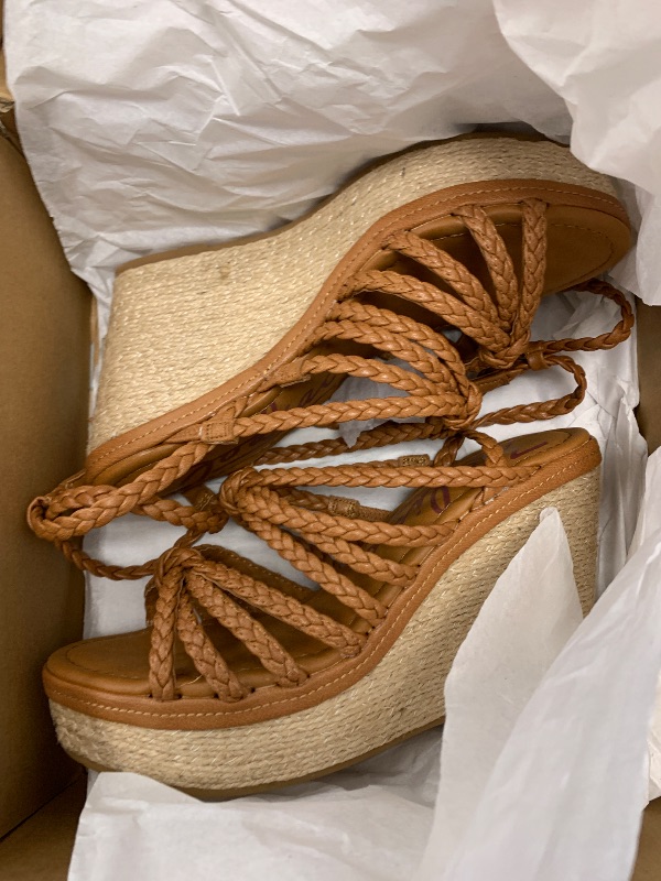 Photo 1 of ZODIAC Womens Shana Espadrille Wedge Sandal, Brown, 7.5 US