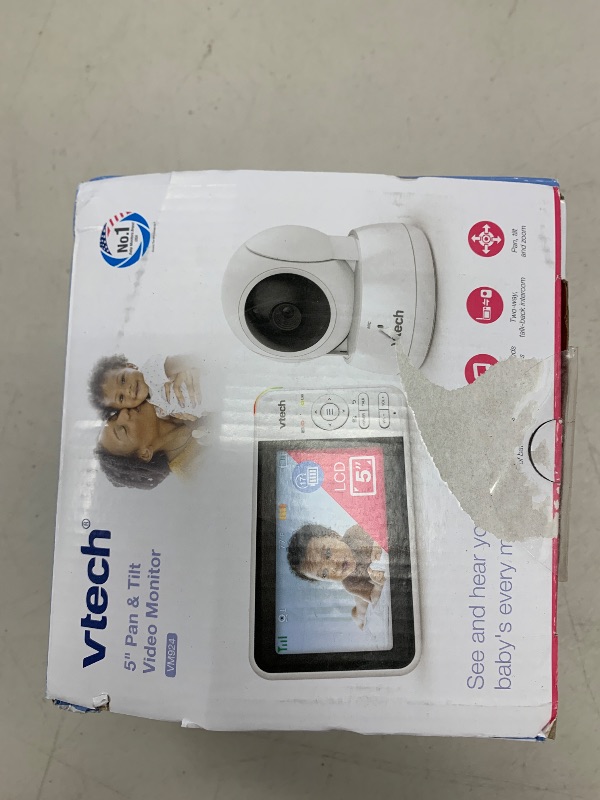 Photo 1 of VTech VM924 Remote Pan-Tilt-Zoom Video Baby Monitor, 5" LCD Screen, Up to 17 Hrs Video Streaming, Night Vision, Up to 1000ft Range, Soothing Sounds, 2-Way Talk, Temperature Sensor,Secured Transmission