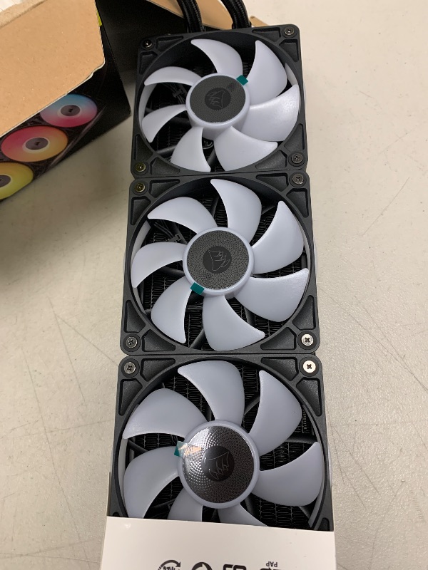 Photo 1 of CORSAIR iCUE Link Titan 360 RX LCD Liquid CPU Cooler – 360mm AIO – Low-Noise – FlowDrive Cooling Engine – Intel LGA 1851/1700, AMD AM5/AM4 – 3X RX120 RGB Fans – iCUE Link System Hub Included – Black
