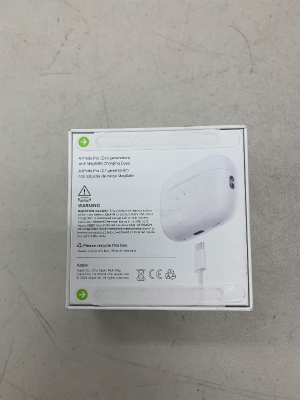 Photo 1 of Apple AirPods Pro 2 Wireless Earbuds, Active Noise Cancellation, Hearing Aid Feature, Bluetooth Headphones, Transparency, Personalized Spatial Audio, High-Fidelity Sound, H2 Chip, USB-C Charging