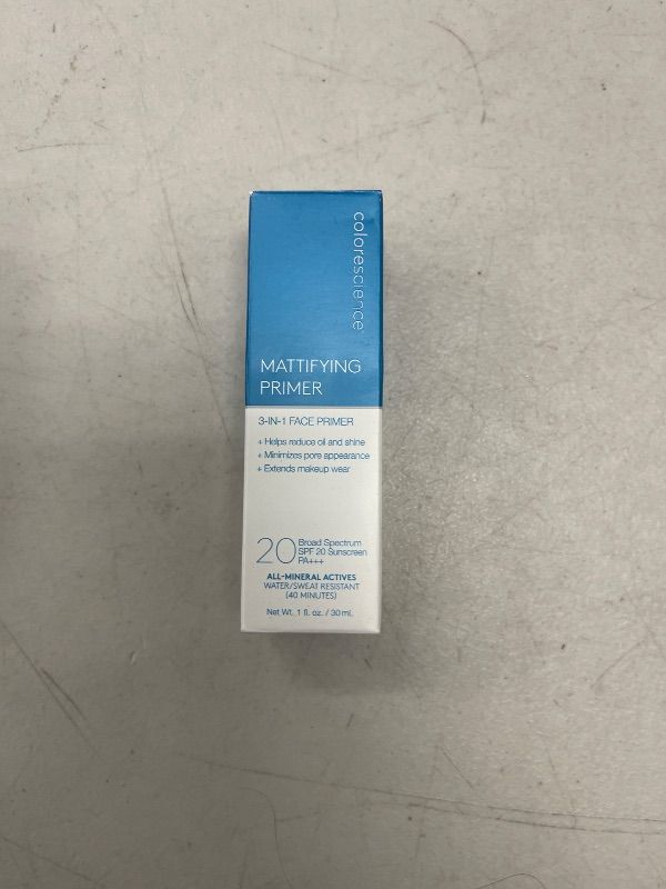 Photo 1 of Colorescience Mattifying Perfector Face Primer, Water Resistant Mineral Sunscreen, Broad Spectrum 20 SPF UV Skin Protection, 1 Fl oz