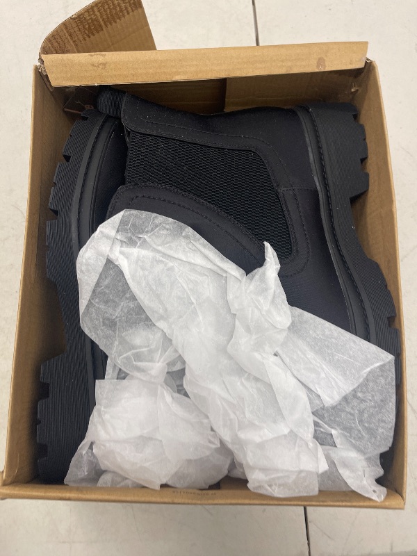 Photo 1 of JABASIC Women Chelsea Boots Low Heel Elastic Ankle Boots (10,Black)