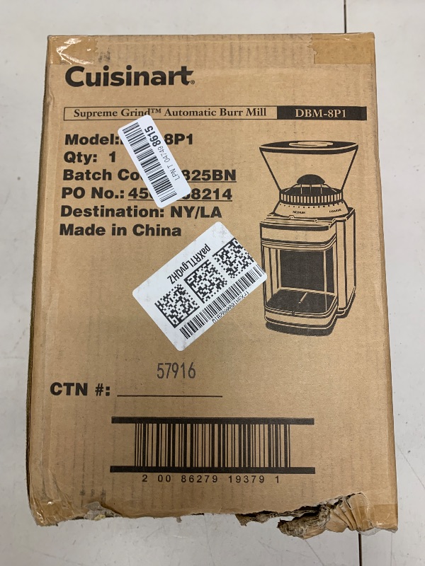 Photo 1 of CUISINART Coffee Grinder, Electric Burr One-Touch Automatic Grinder with18-Position Grind Selector, Stainless Steel, DBM-8P1