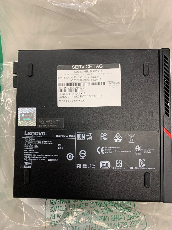 Photo 1 of Lenovo ThinkCentre M700 Tiny Business Desktop PC, Intel Quad Core i5-6500T up to 3.1GHz, 16G DDR4, 512G SSD, WiFi, Bluetooth 4.0, Windows 10 64-Multi-Language Support English/Spanish/French (Renewed)