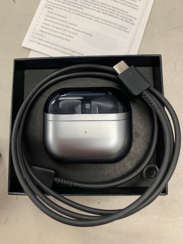Photo 1 of Samsung Galaxy Buds 3 Pro AI True Wireless Bluetooth Earbuds, Noise Cancelling, Sound Optimization, Redesigned Comfort Fit, Silver