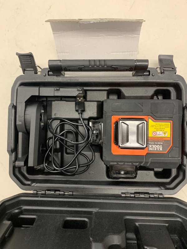 Photo 1 of Klein Tools 93PLL Self-Leveling Laser Level with Bright Green 3x360-Degree Planes, Rechargeable Battery, Magnetic Mount