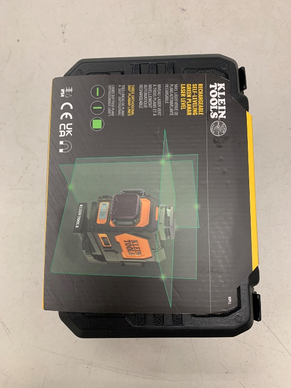 Photo 1 of Klein Tools 93PLL Self-Leveling Laser Level with Bright Green 3x360-Degree Planes, Rechargeable Battery, Magnetic Mount