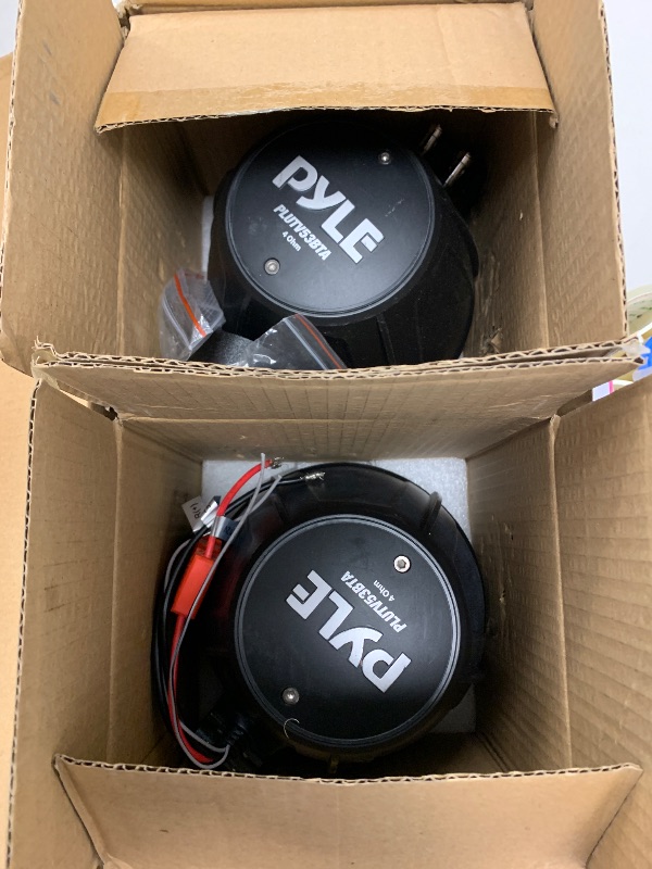Photo 1 of Pyle 2-Way Waterproof Off Road Speakers 1000 Watts - 5.25" Active Passive Marine Grade Wakeboard Tower Speakers System, Full Range Outdoor Stereo Speaker for ATV/UTV Jeep Boat - Pyle PLUTV53BTA