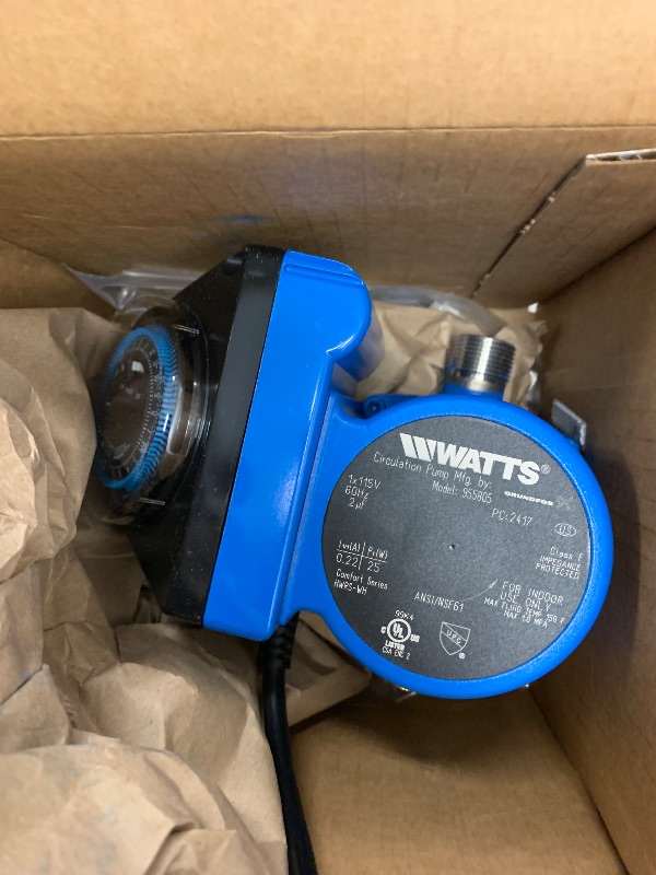 Photo 1 of Watts Heat H2O Hot Water Recirculation System w/Programmable Timer, Instant Hot Water, 3 Year Warranty, Pump, 2 Adapters, Sensor Valve, Mounting Screws, 2 Supply Lines, Easy DIY Install (0955805)