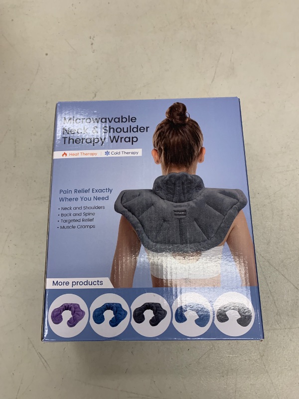 Photo 1 of MORLIDEN Microwavable Heated Neck Wrap Warmer and Shoulder Heating Pad Microwave, Weighted Microwave Heating Pad for Neck and Shoulders Hot and Cold Compress
